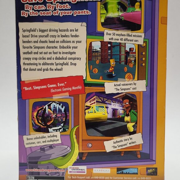 Simpsons Hit & Run PC Game Used Tested Works Kid Adult Computer Game Fun Play - Picture 3 of 15
